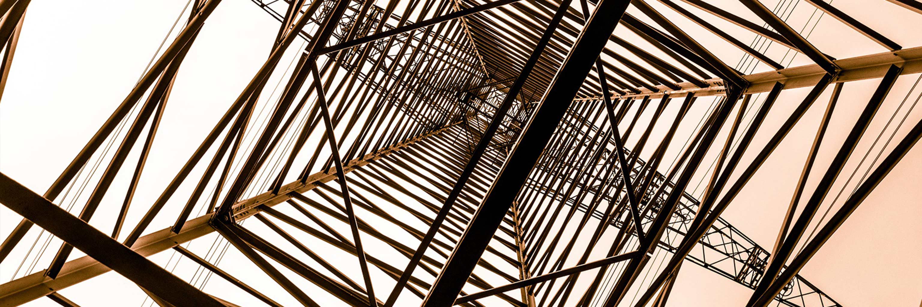 looking up a radio tower