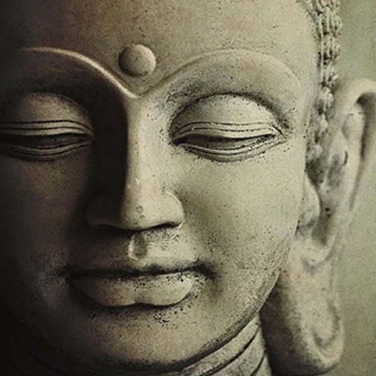 closed eye Buddha statue